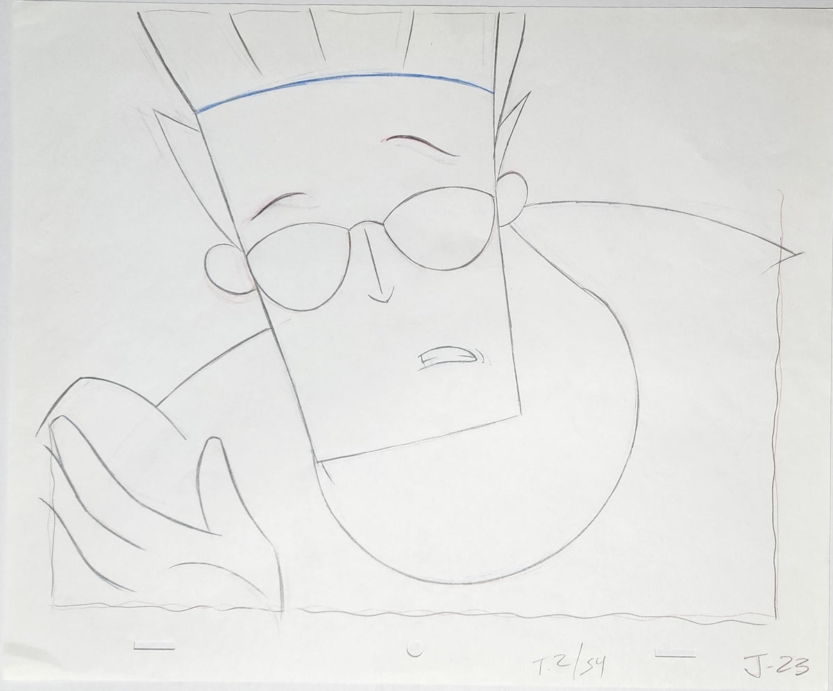 Johnny Bravo Animation Production Cel Drawing - 4399