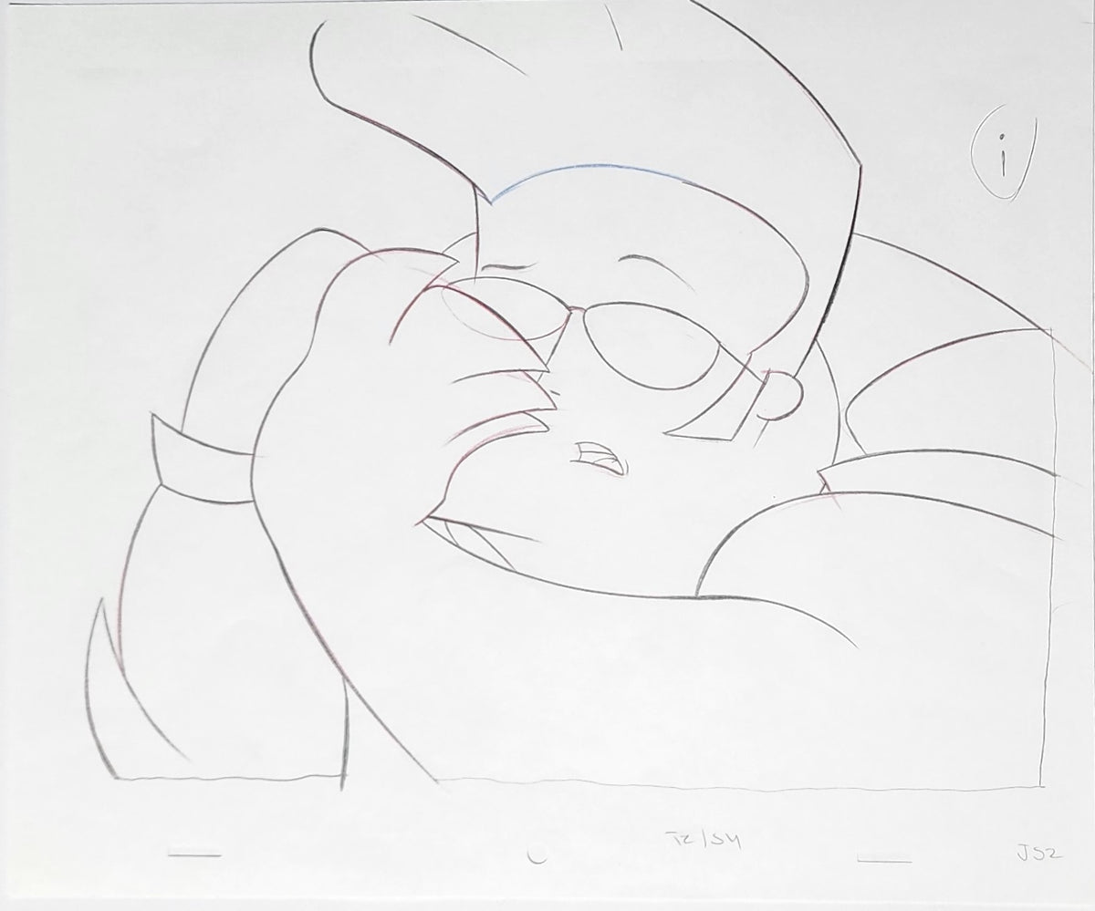 Johnny Bravo Animation Production Cel Drawing - 4404