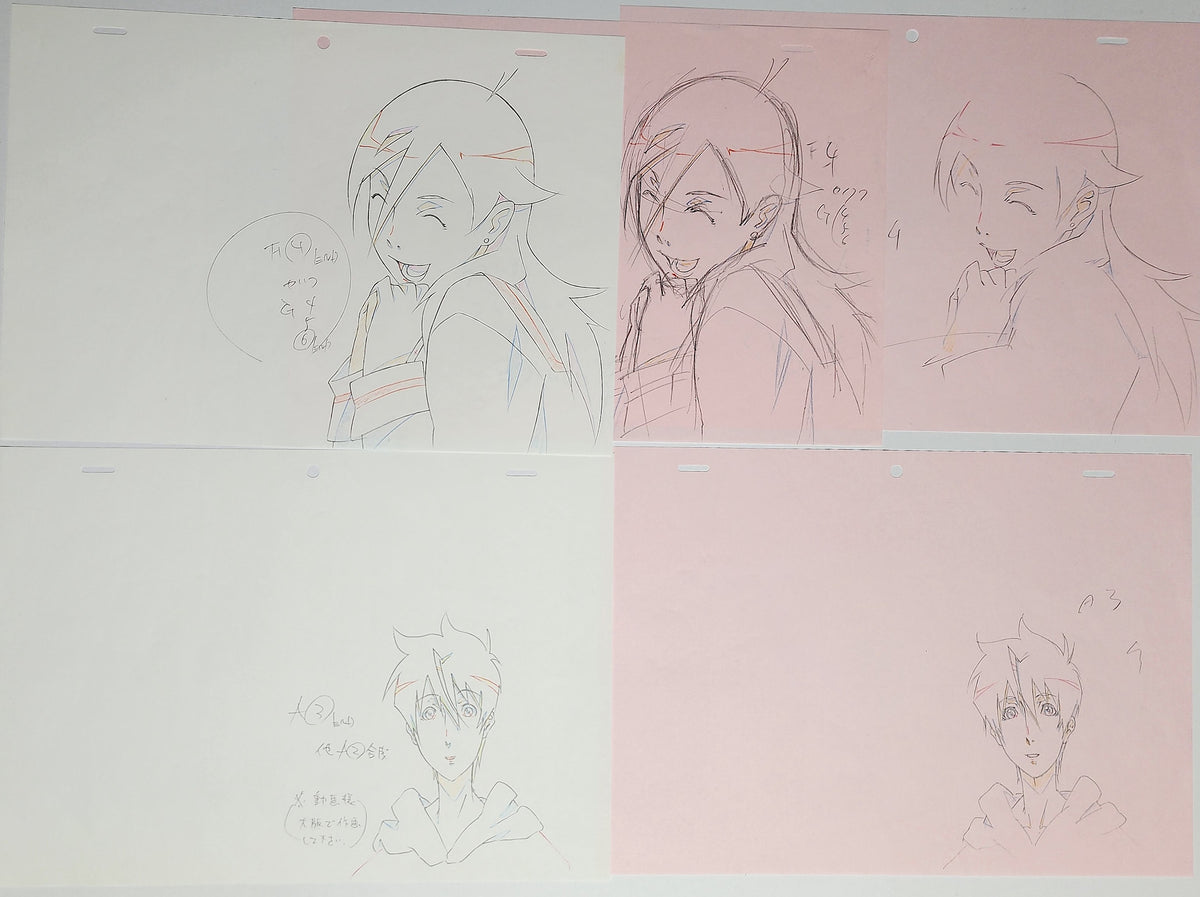 Tokyo Majin Anime Animation Production Cel Drawing: 5 Sheets - 4417