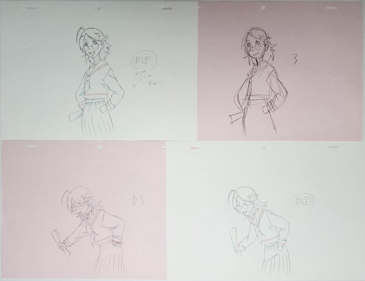 Tokyo Majin Anime Animation Production Cel Drawing: 6 Sheets - 4418