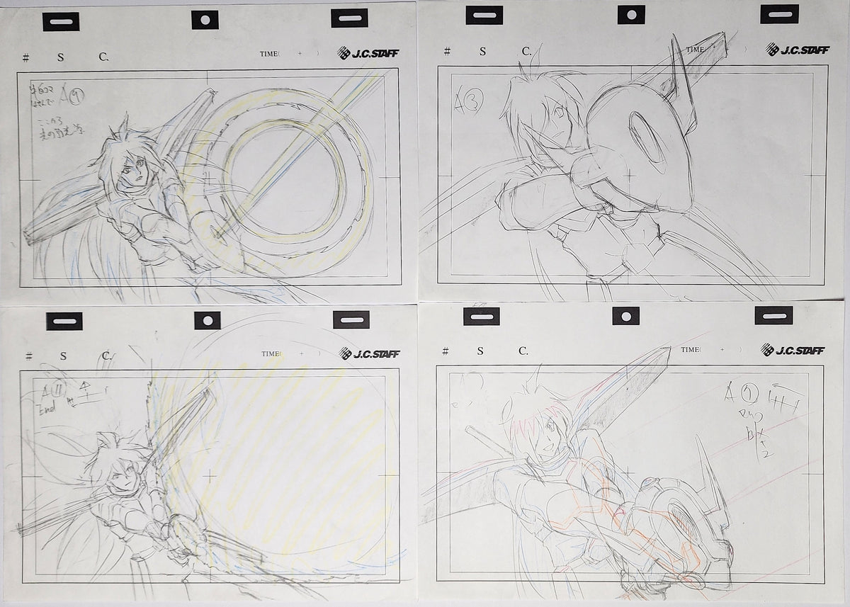 Slayers Animation Production Cel Drawing Anime: 11 Sheets & Background - 4447
