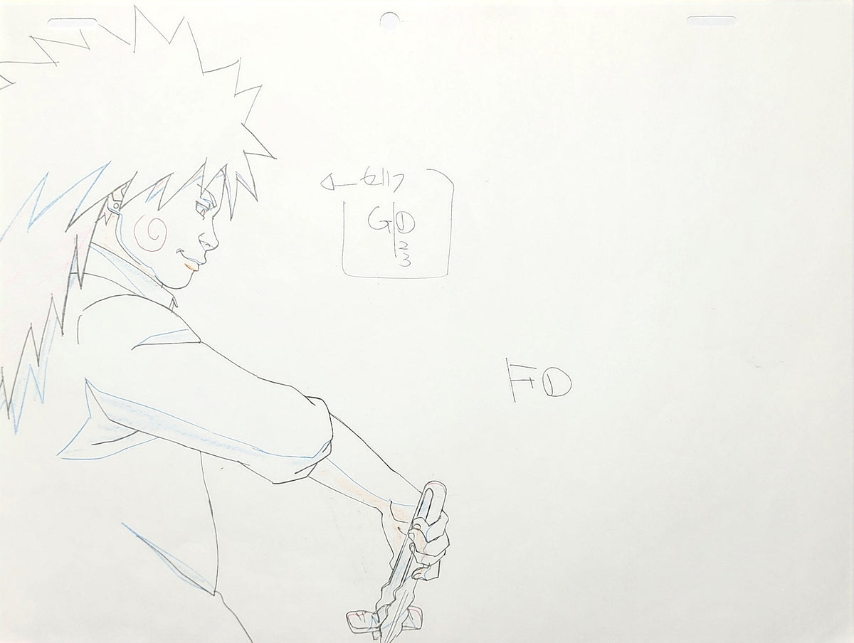 Naruto Drawing Animation Production Cel Genga Douga: Choji - 4720