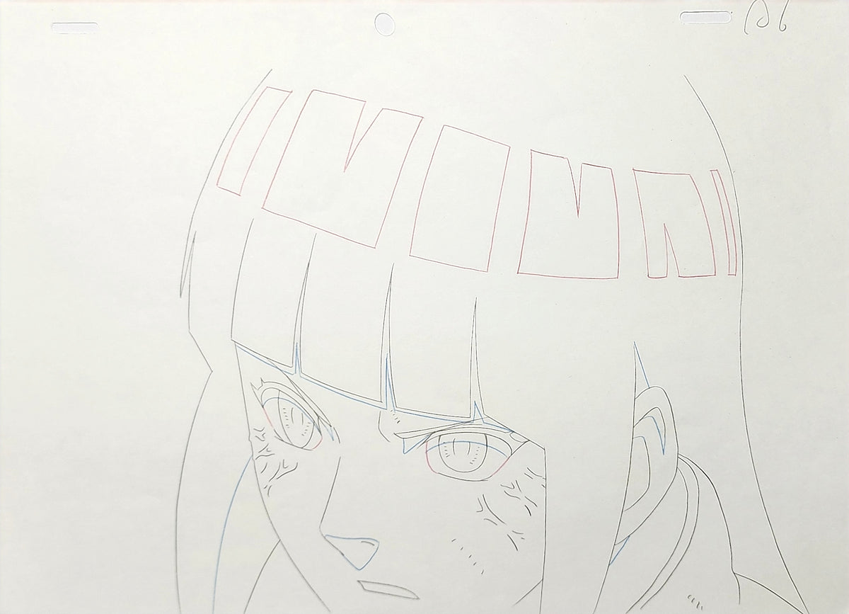 Naruto Drawing Animation Production Cel Genga Douga: Hinata - 4723