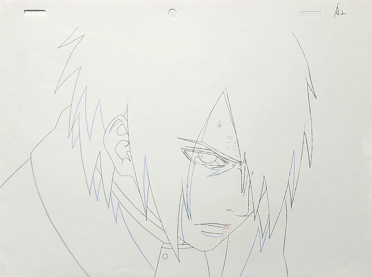 Naruto Drawing Animation Production Cel Genga Douga: Sasuke - 4724