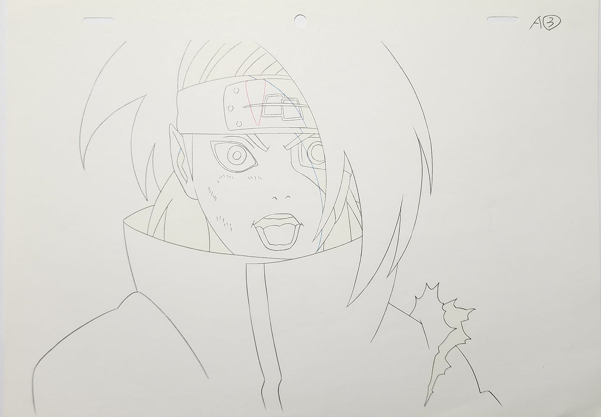 Naruto Drawing Animation Production Cel Genga Douga: Deidara - 4734