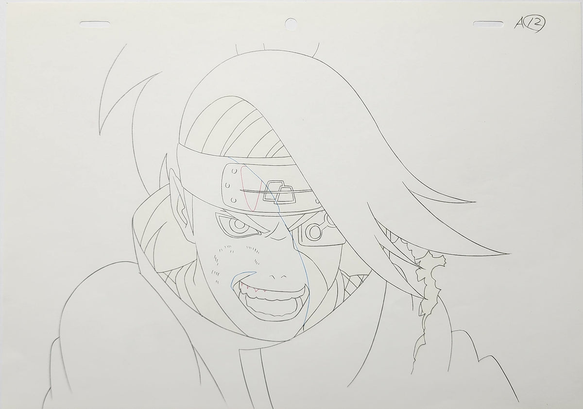 Naruto Drawing Animation Production Cel Genga Douga: Deidara - 4735