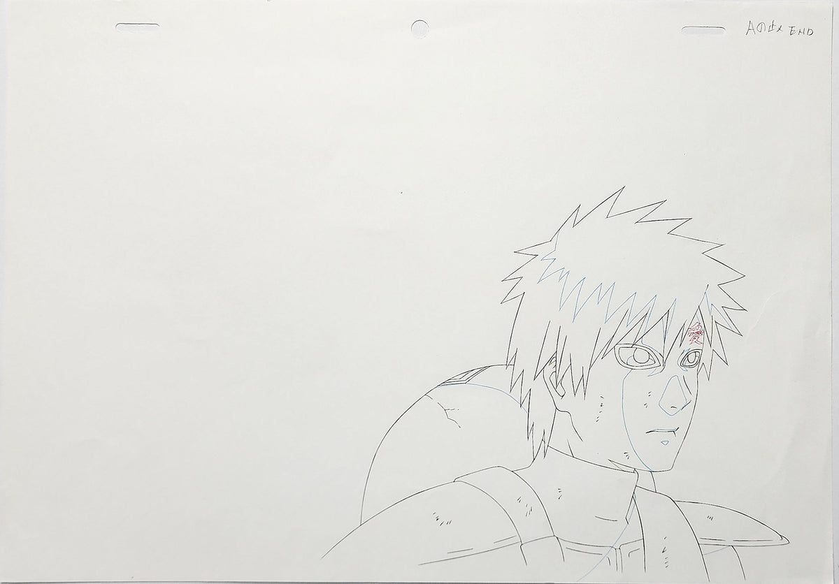 Naruto Drawing Animation Production Cel Genga Douga: Gaara - 4740
