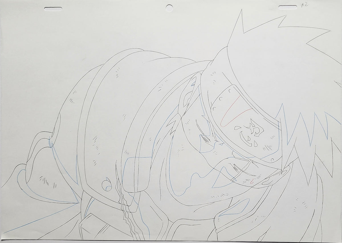 Naruto Drawing Animation Production Cel Genga Douga: Kakashi - 4802