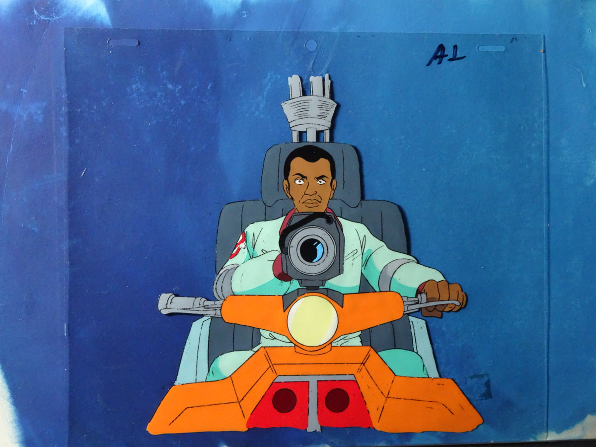The Real Ghostbusters Animation Cel With Hand Painted Background: Winston - 421