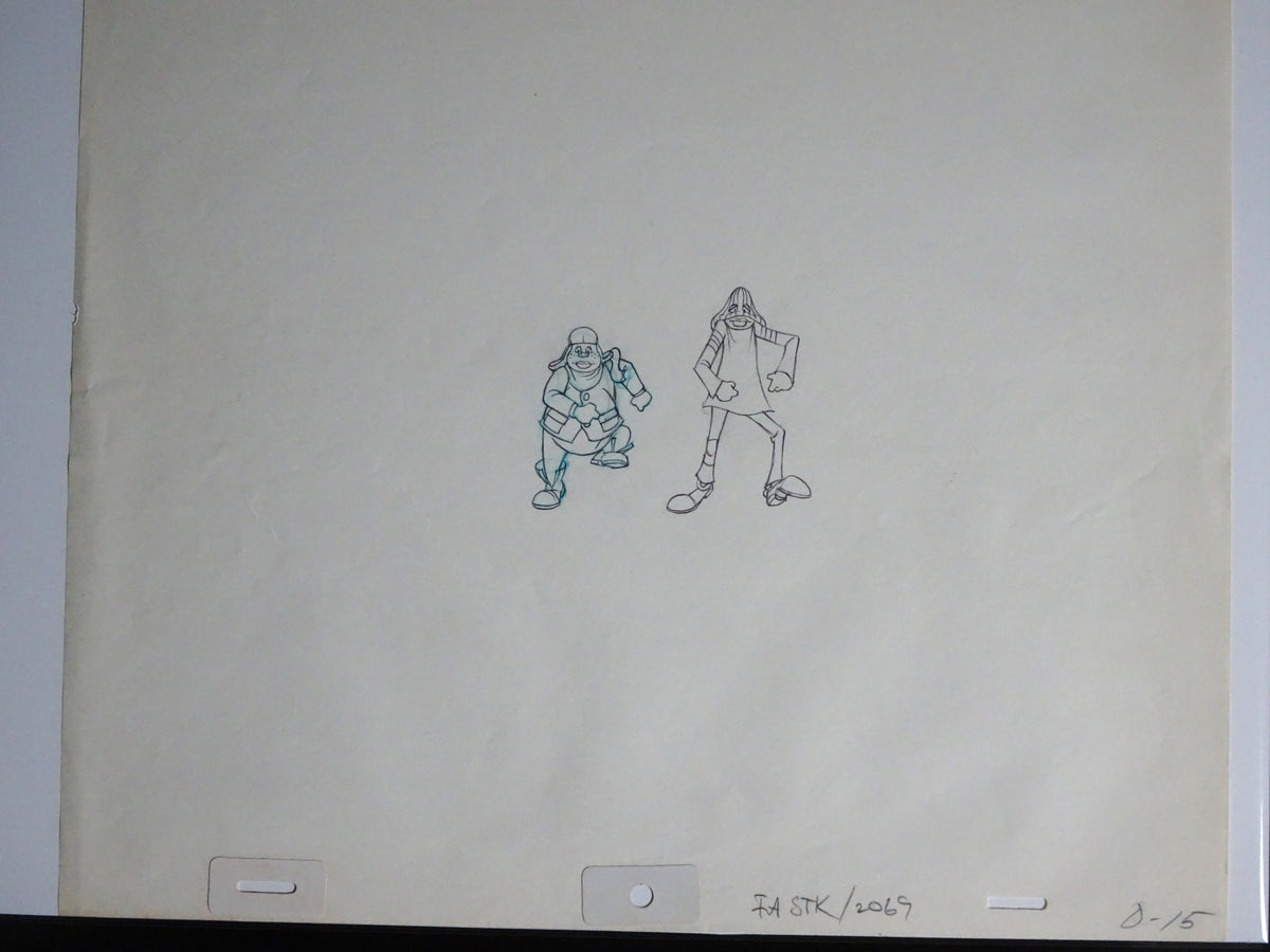 Fat Albert Production Cel Drawing: Russel & Donald - 758