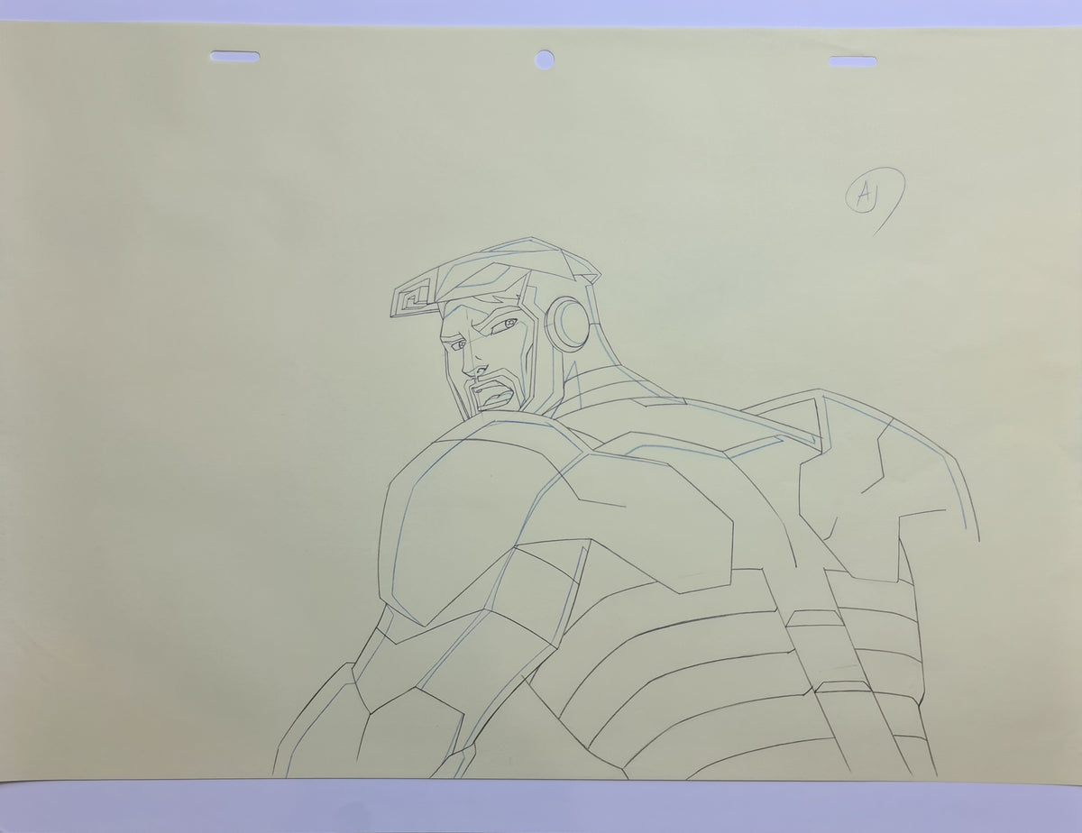 Marvel Avengers Assemble Production Animation Cel Drawing: Iron Man - 1539