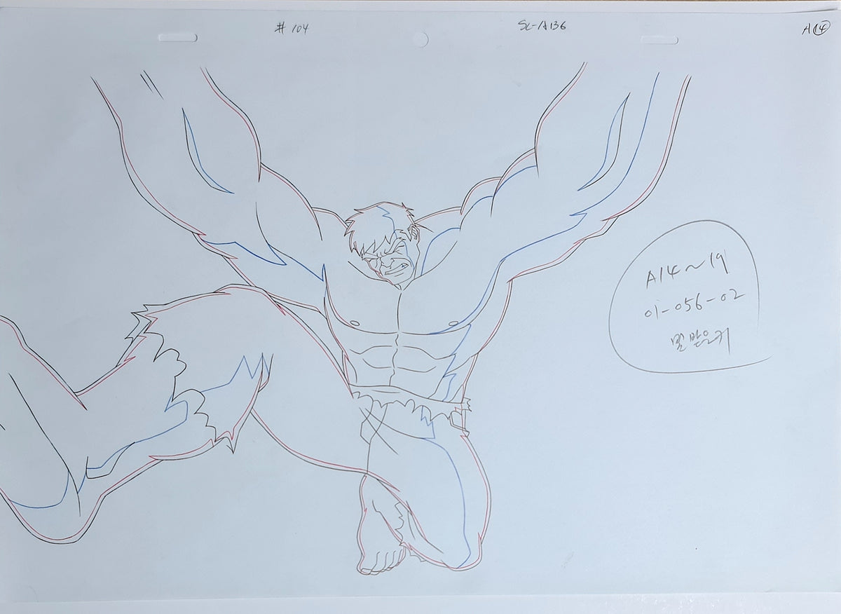 Marvel Avengers Assemble Production Animation Cel Drawing: 1941