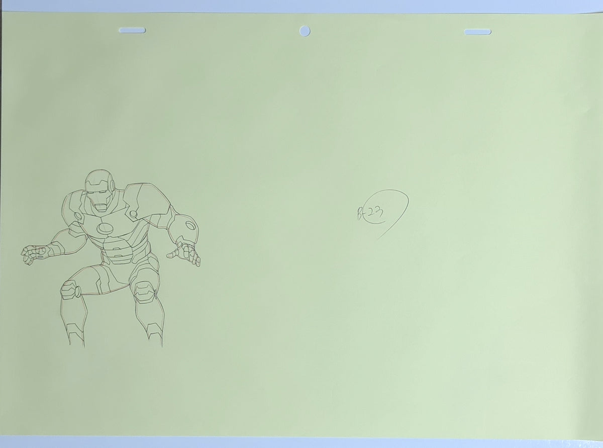 Marvel Avengers Assemble Production Animation Cel Drawing: 1954