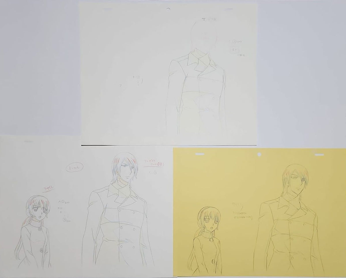 Hantenkou Yuugi - Dazzle Animation Production Cel Drawing: 3 Sheets - 4145