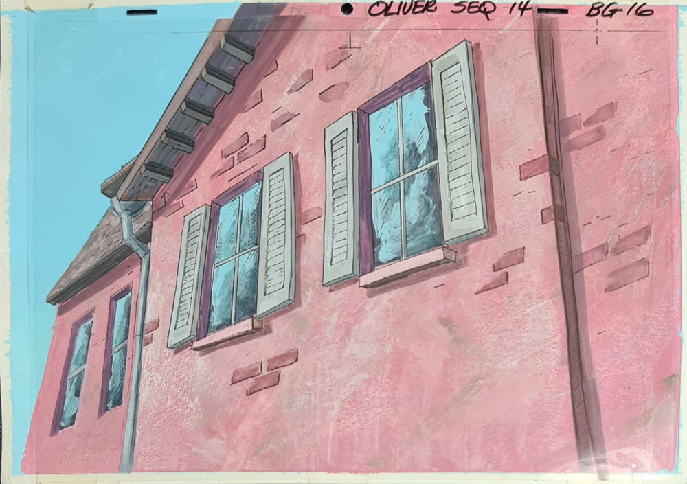 Hand Painted Animation Cel Background