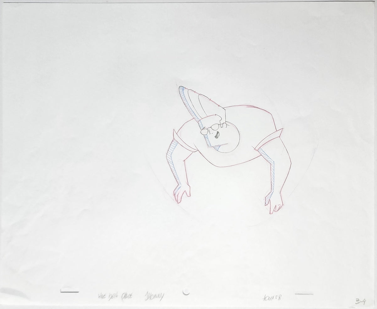 Johnny Bravo Animation Production Cel Drawing - 4400