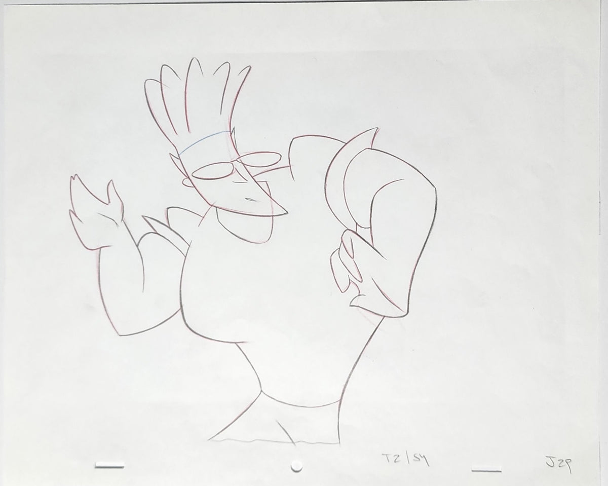 Johnny Bravo Animation Production Cel Drawing - 4403
