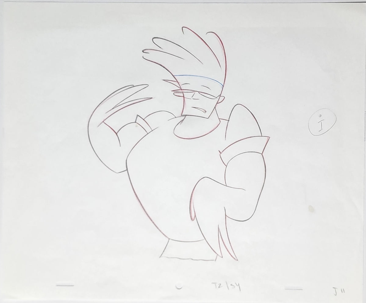 Johnny Bravo Animation Production Cel Drawing - 4406