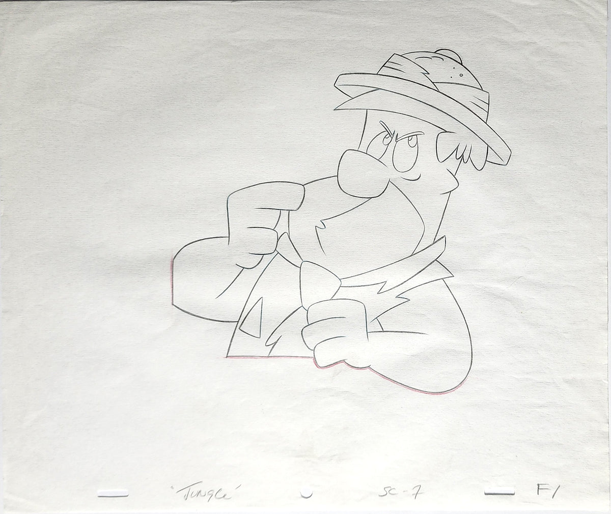 Flintstones Animation Production Cel Drawing: Fred - 4407
