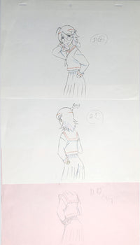 Load image into Gallery viewer, Tokyo Majin Anime Animation Production Cel Drawing: 6 Sheets - 4416
