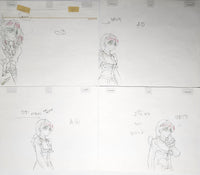Load image into Gallery viewer, Burn Up Scramble Animation Production Cel Drawing Anime: 6 Sheets - 4422

