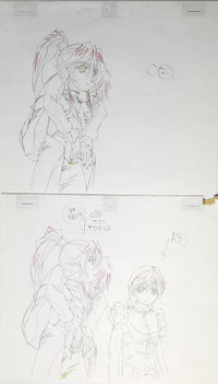 Load image into Gallery viewer, Burn Up Scramble Animation Production Cel Drawing Anime: 6 Sheets - 4422

