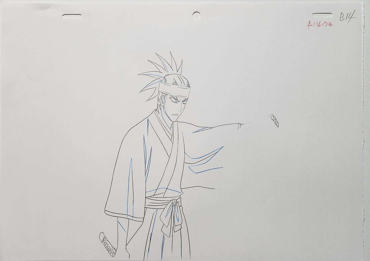 Bleach Animation Cel Production Drawing Douga Genga: Renji - 5009