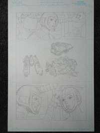 Load image into Gallery viewer, Devils Due Voltron Original Comic Art #4 Pg 8 E.J. SU Pencil - 744
