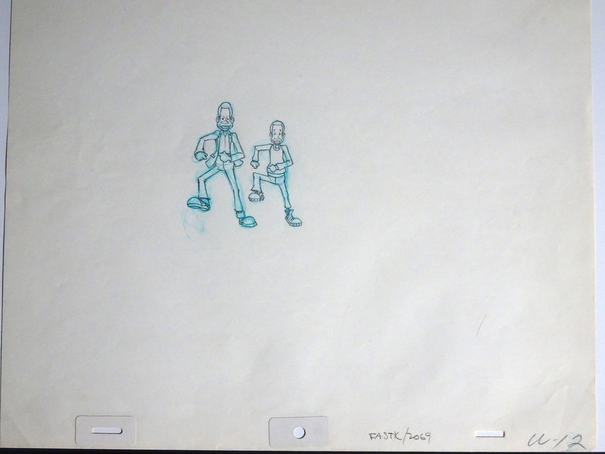 Fat Albert Production Cel Drawing: Harold & Bill - 759