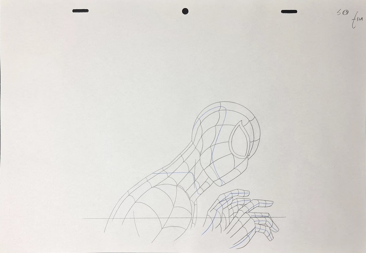 Marvel Ultimate Spiderman Production Animation Cel Drawing: Spiderman - 1151