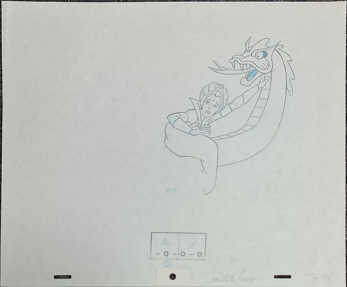 He-Man & The Masters Of The Universe Production Cel Drawing: Teela - 1188