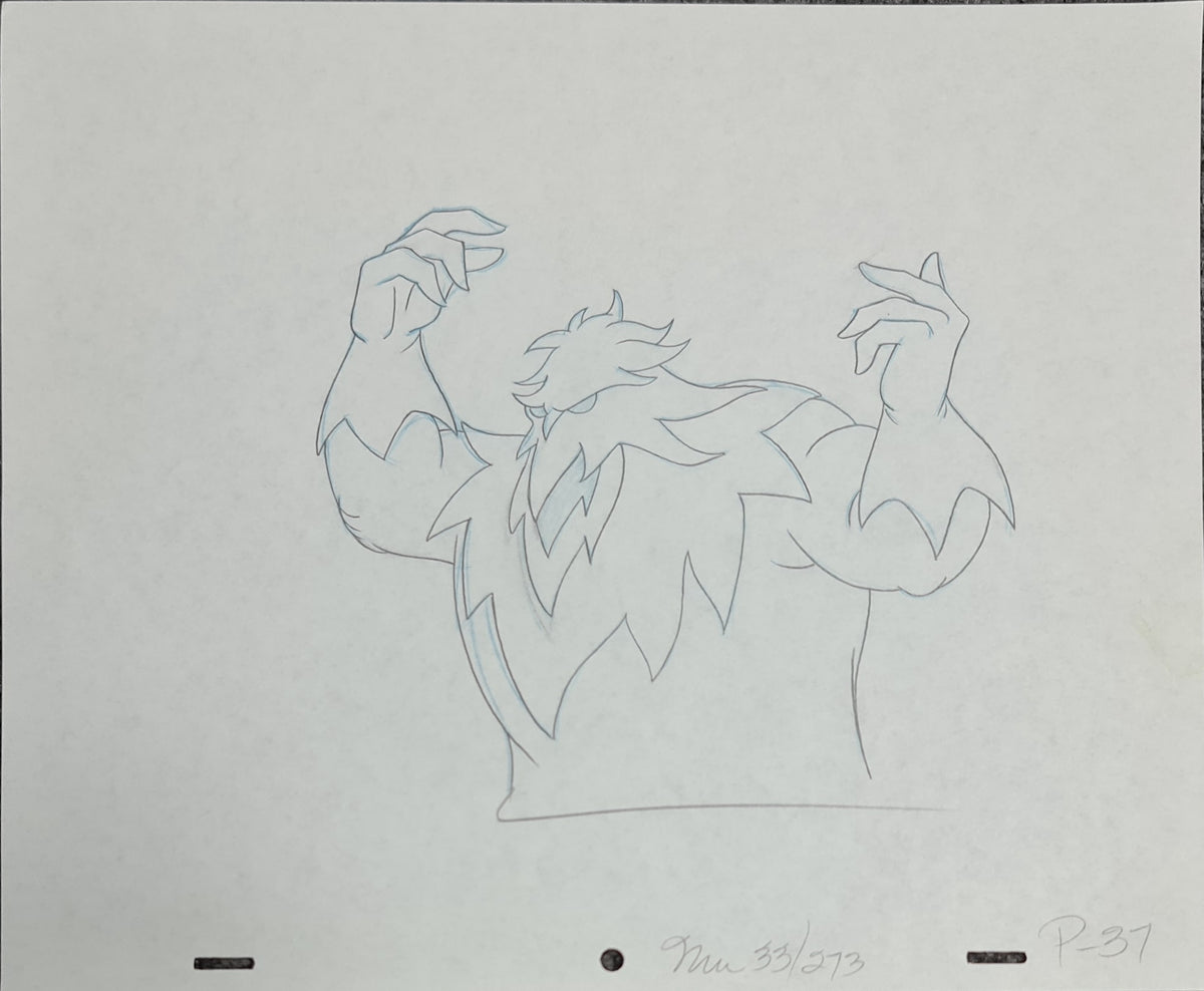 He-Man & The Masters Of The Universe Production Cel Drawing: Plant Ape - 1189