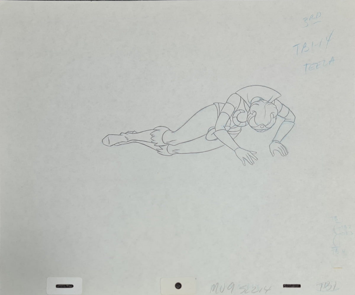 He-Man & The Masters Of The Universe Production Cel Drawing: Teela - 1198