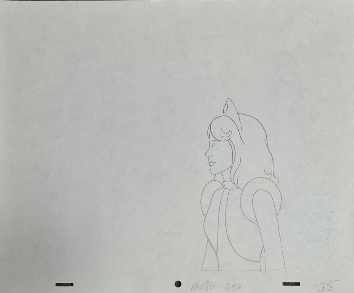 He-Man & The Masters Of The Universe Production Cel Drawing: Princess Janice - 1200