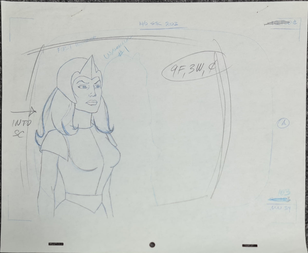 He-Man & The Masters Of The Universe Production Cel Drawing: 1201
