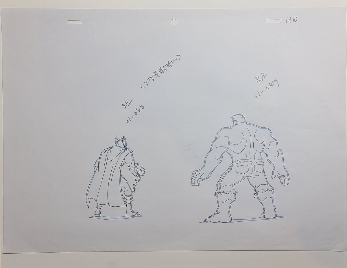 Marvel Avengers Assemble Production Animation Cel Drawing: 1540
