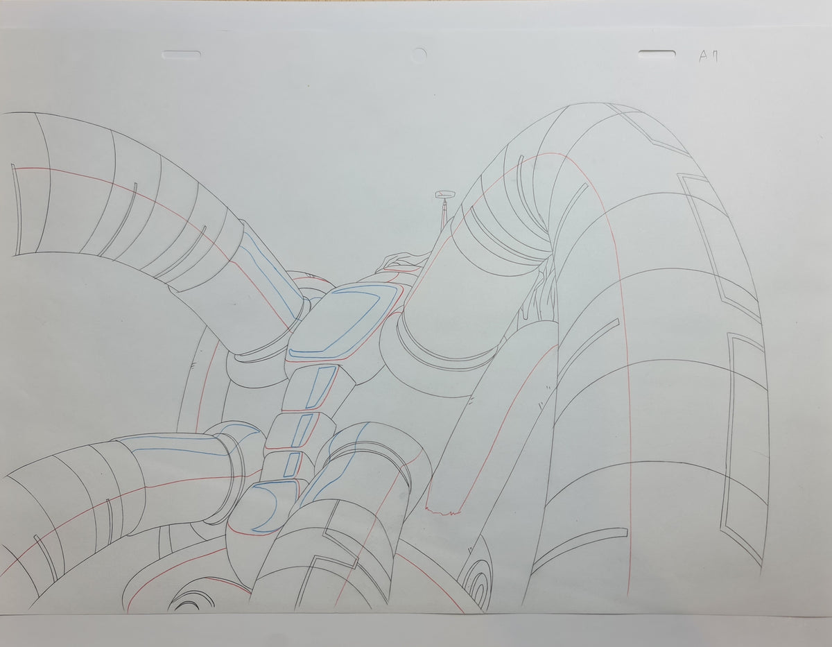 Marvel Ultimate Spiderman Production Animation Cel Drawing: Dr Octopus - 1552