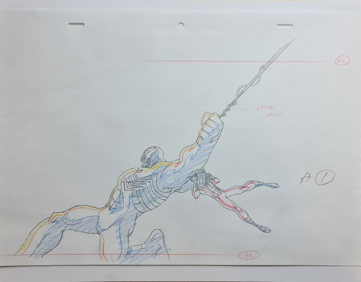 Marvel Ultimate Spiderman Production Animation Cel Drawing: Venom - 1591