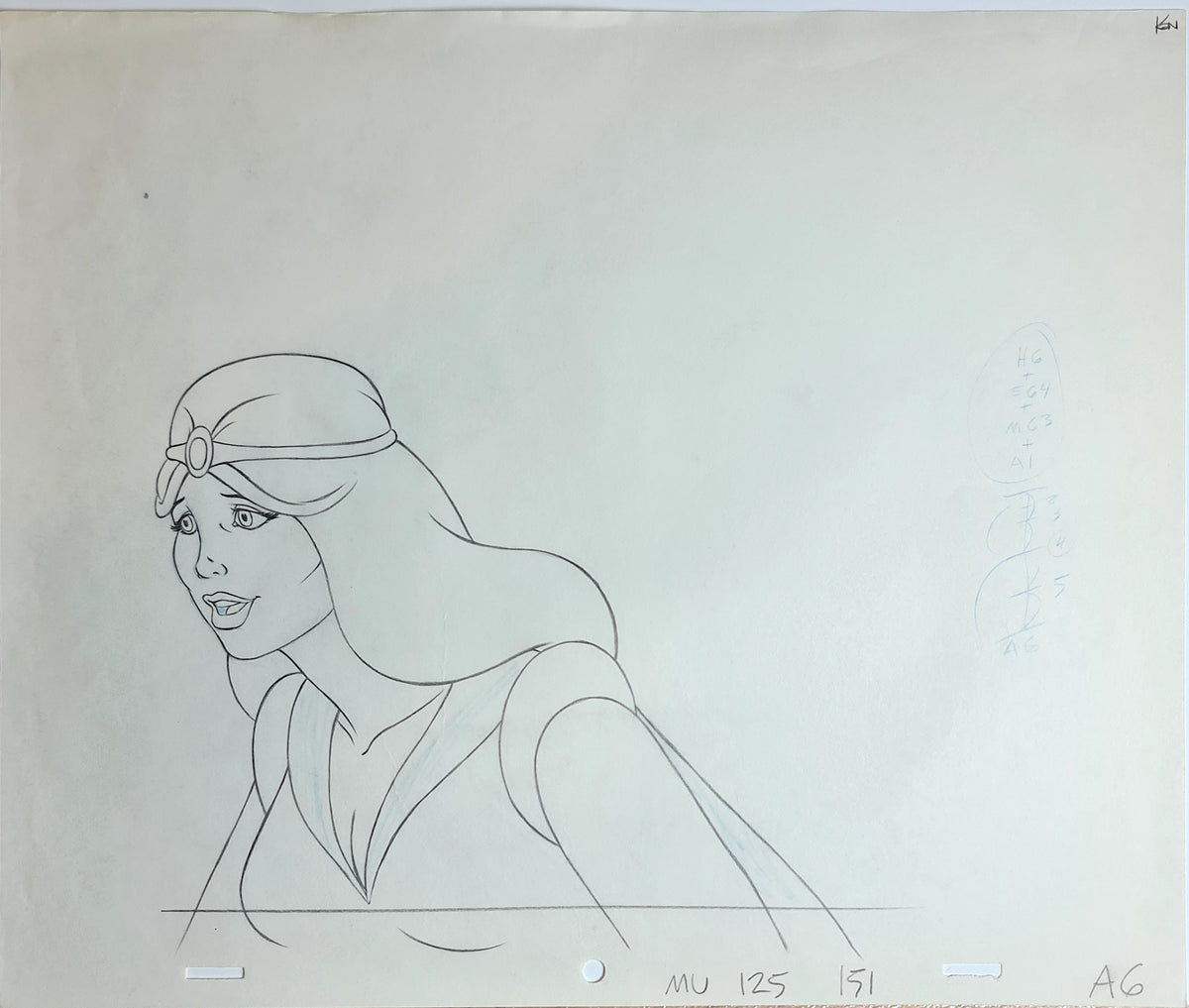 He-Man & The Masters Of The Universe Production Cel Drawing: Lady Arvela - 1719