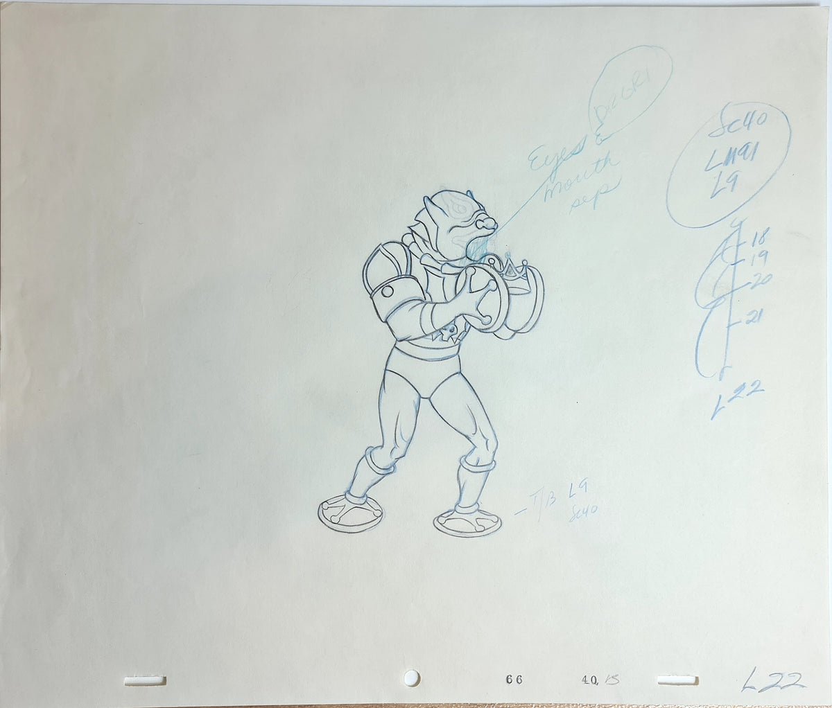 He-Man & The Masters Of The Universe Production Cel Drawing - 1725