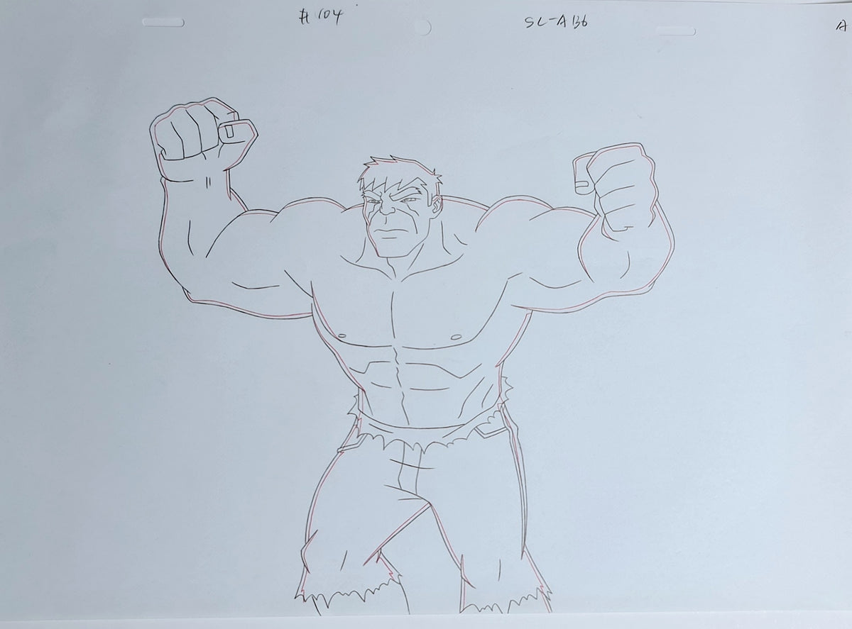 Marvel Avengers Assemble Production Animation Cel Drawing: 1938