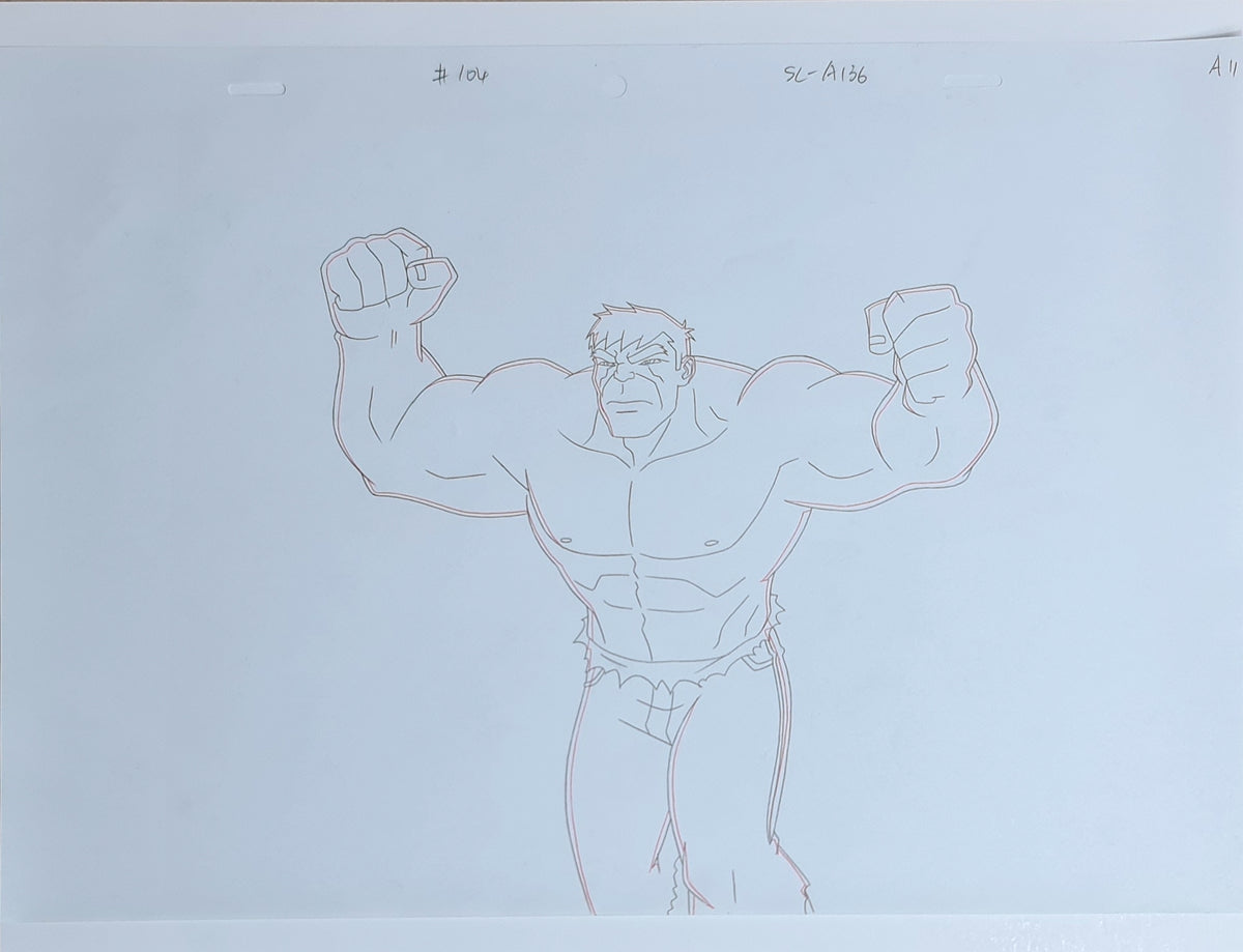 Marvel Avengers Assemble Production Animation Cel Drawing: 1939