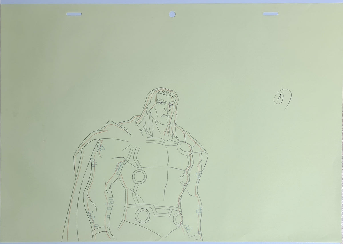 Marvel Avengers Assemble Production Animation Cel Drawing: 1970
