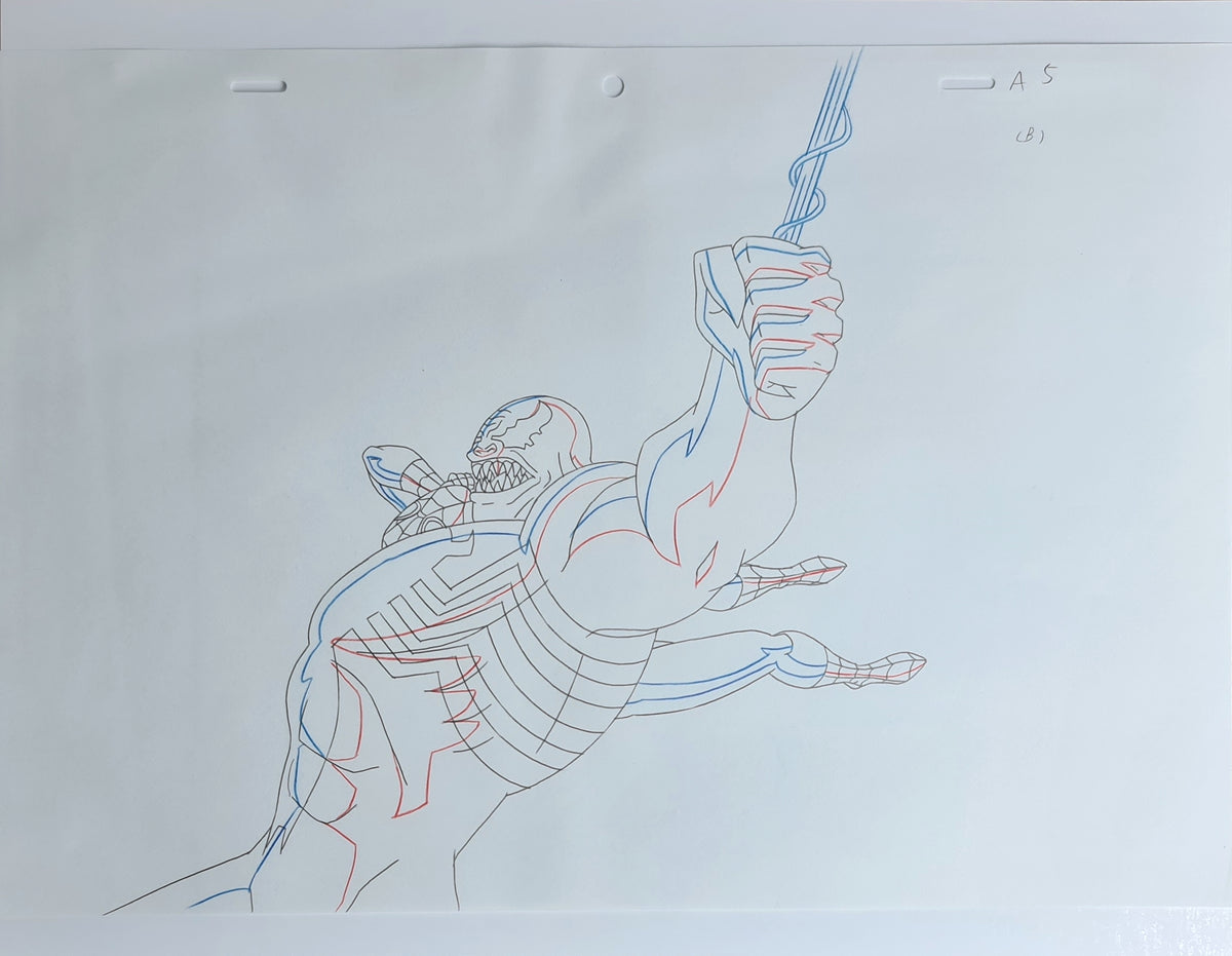 Marvel Ultimate Spiderman Production Animation Cel Drawing - 1978