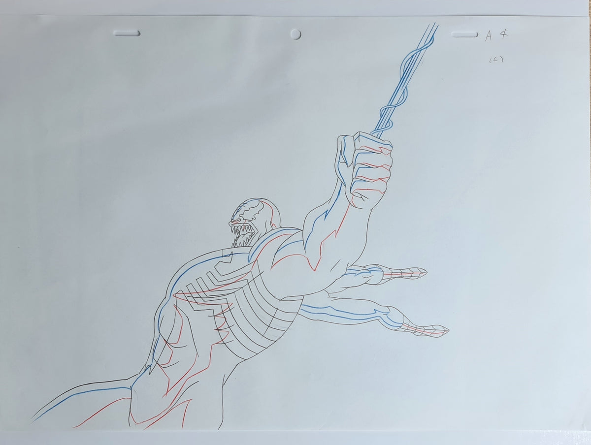 Marvel Ultimate Spiderman Production Animation Cel Drawing - 1979