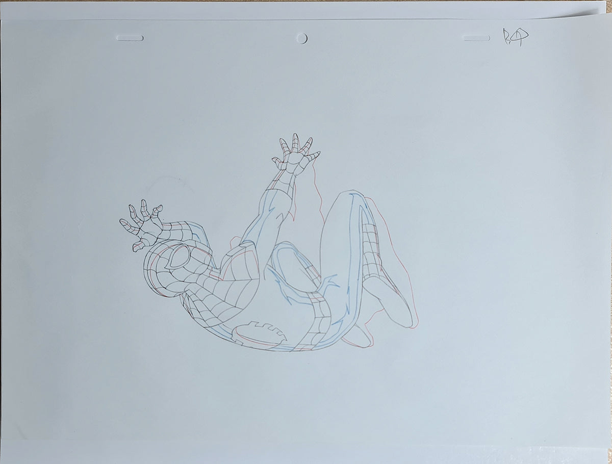 Marvel Ultimate Spiderman Production Animation Cel Drawing - 1999