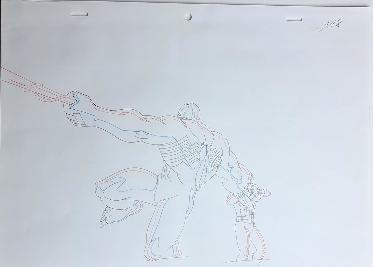 Marvel Ultimate Spiderman Production Animation Cel Drawing: Venom - 2009