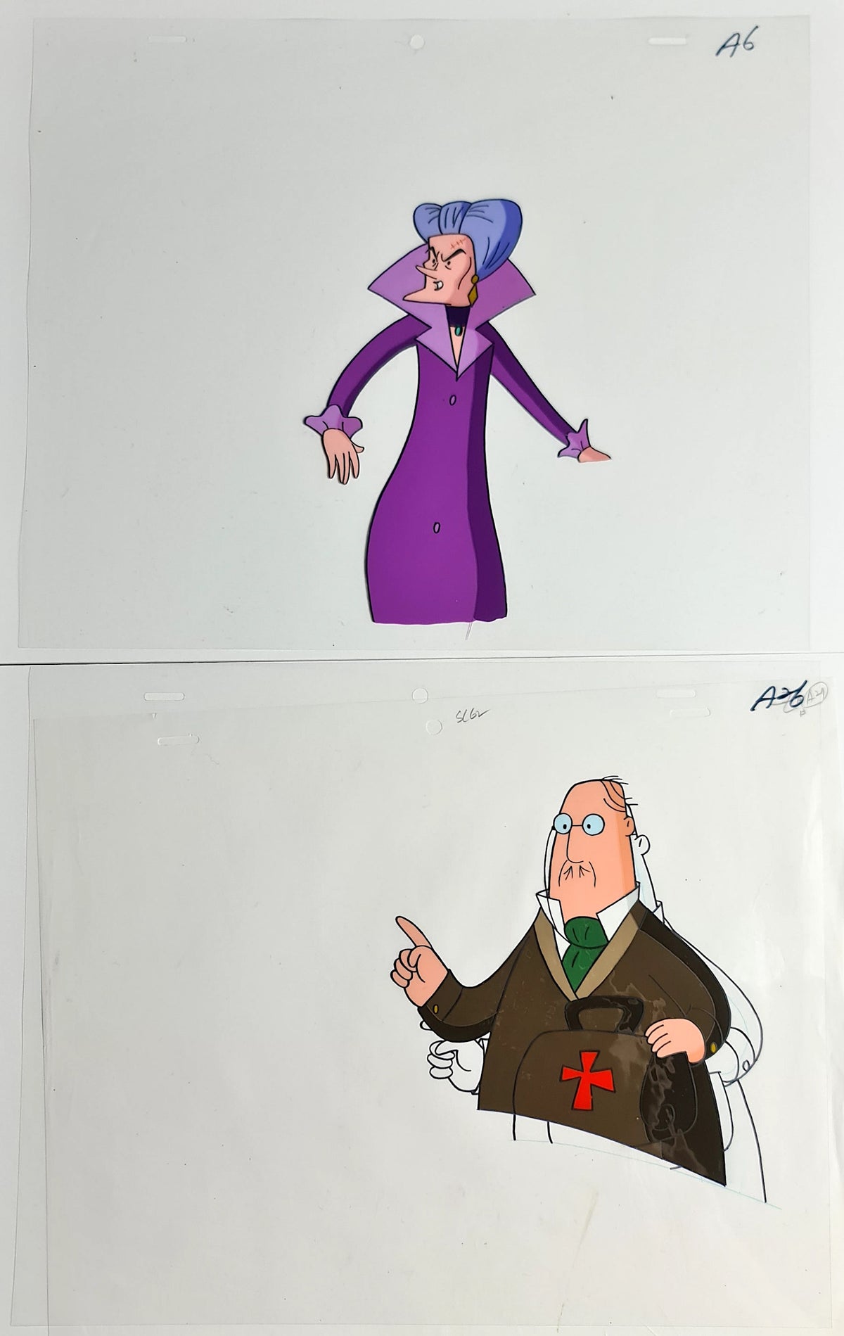 2 Pack Madeline Animation Production Cel: Dr Cohn - 986