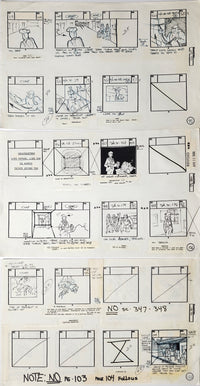 Load image into Gallery viewer, Lot of 25 Filmation Ghostbusters Storyboard &amp; Dialogue Pages - 3777
