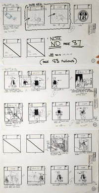 Load image into Gallery viewer, Lot of 25 Filmation Ghostbusters Storyboard &amp; Dialogue Pages - 3777
